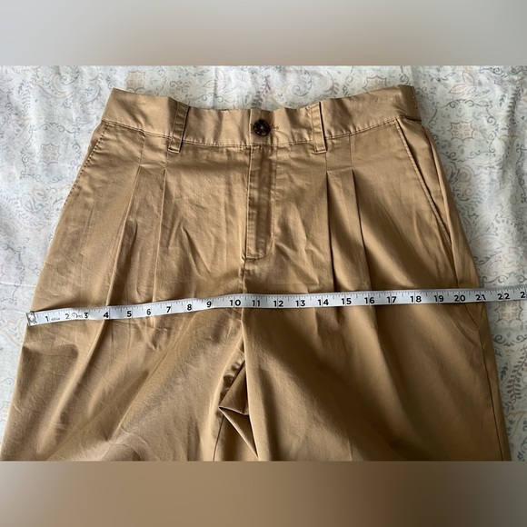 Lands' End Tan Wide Leg Pleated Pants - Picture 4 of 15